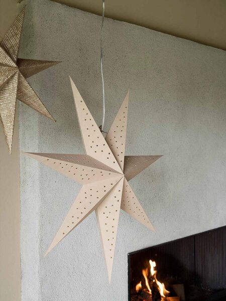 Závěsná svítící hvězda Stella Beige 60 cm