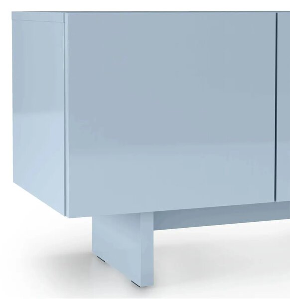 -25 % Dny MOMENTI– NovaNook Lesklý modrý TV stolek Glam 160 x 38 cm