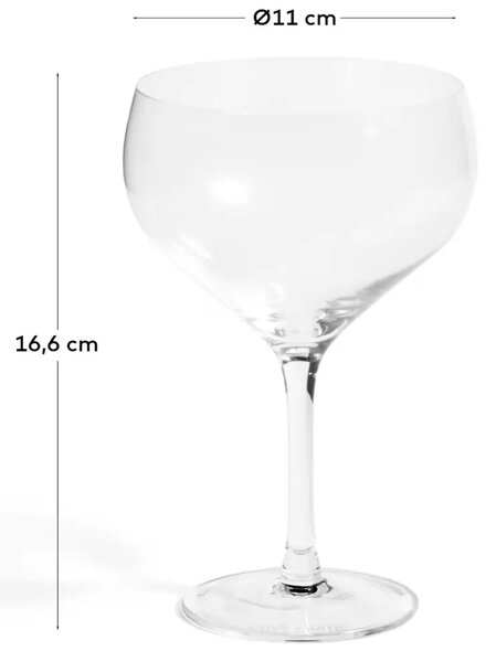 Kave Home Sklenička na víno Orbida 350 ml