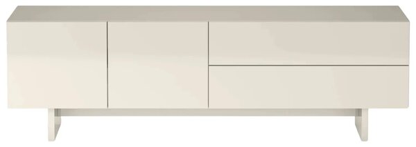 -25 % Dny MOMENTI– NovaNook Lesklý béžový TV stolek Glam 160 x 38 cm