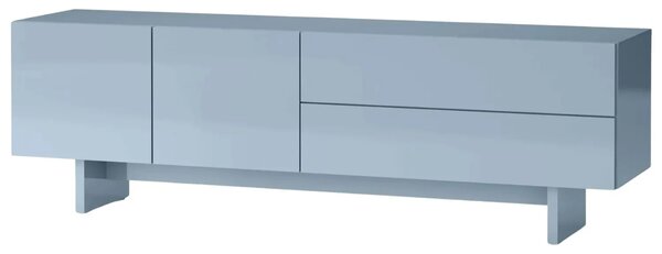 -25 % Dny MOMENTI– NovaNook Lesklý modrý TV stolek Glam 160 x 38 cm