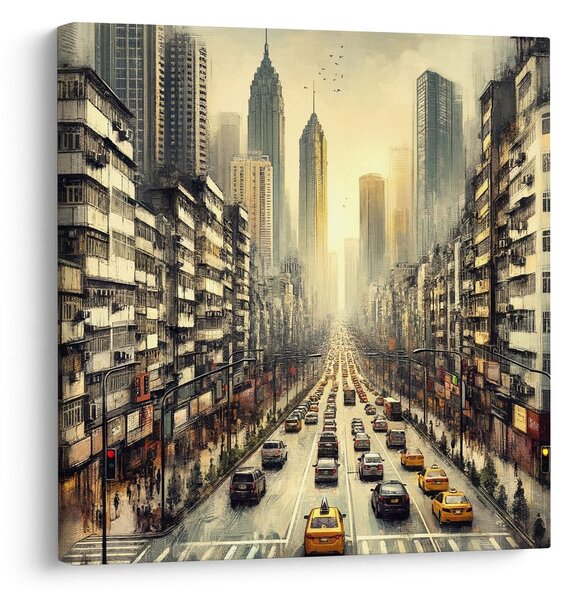 Obraz ruch velkoměsta v podvečer