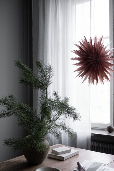 Závěsná svítící hvězda Liz Red Ochre 50 cm