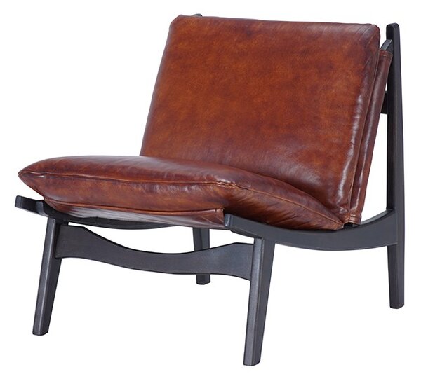 Kožené křeslo DT77 Barva nohou: Anthracite, Kůže: Black