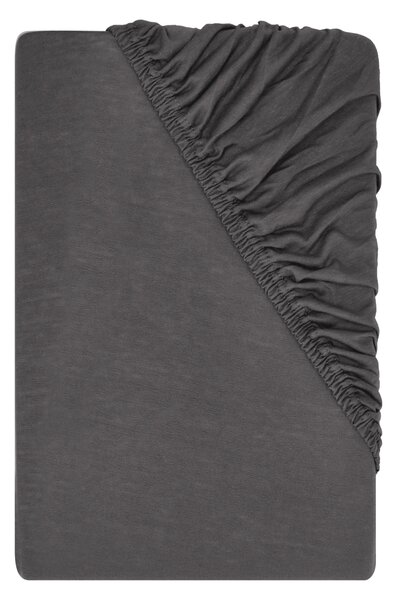 Livarno® Žerzejové napínací prostěradlo, 90-100 x 200 cm (tmavě šedá) (100405953003)