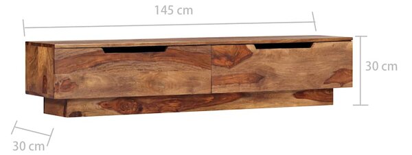 TV stolek 145 x 30 x 30 cm masivní dřevo 247721
