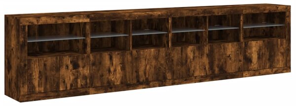 Příborník s LED osvětlením kouřový dub 283 x 37 x 67 cm 3209020