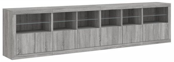 Příborník s LED osvětlením šedý sonoma 283 x 37 x 67 cm 3209021