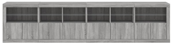 Příborník s LED osvětlením šedý sonoma 283 x 37 x 67 cm 3209021