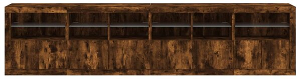 Příborník s LED osvětlením kouřový dub 283 x 37 x 67 cm 3209020