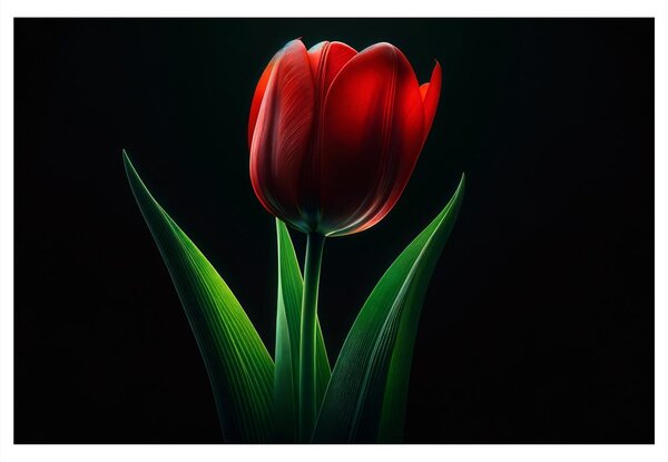Obraz červená tulipánová elegance