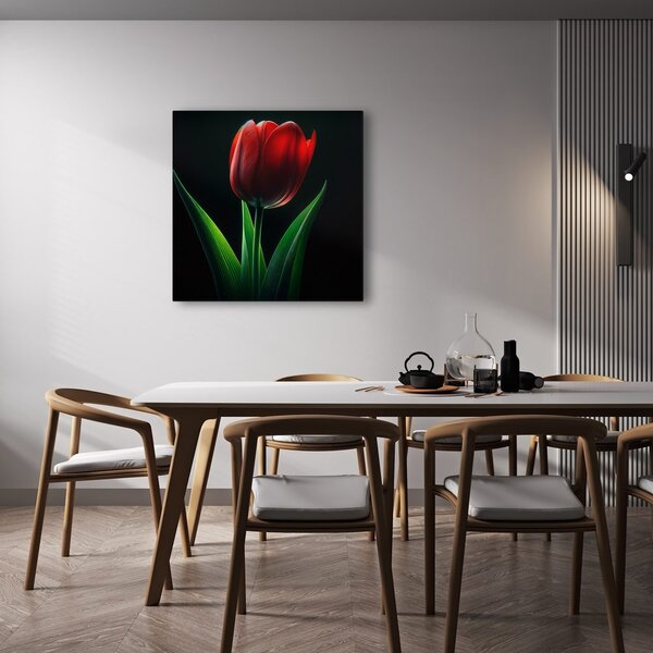 Obraz květ tulipánu v noci