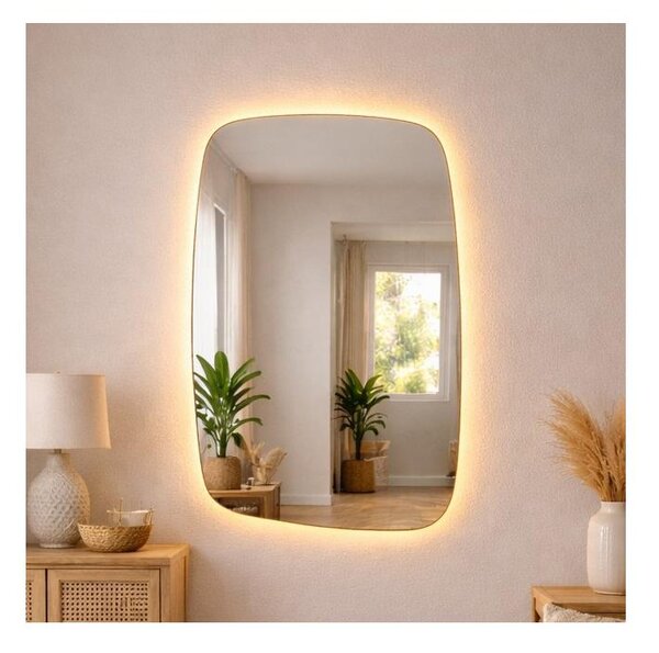 Baltica Design - LED Zrcadlo s pods. STONE CALM LED/15W/230V 2700K 90x60 cm IP65