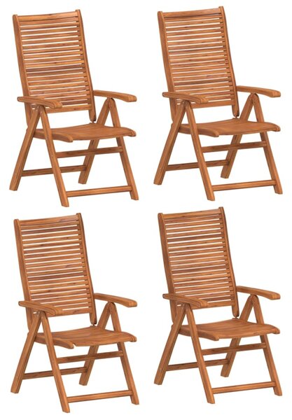 Skládací polohovací křesla 4 ks 56x72x107 cm masivní akácie 3214477