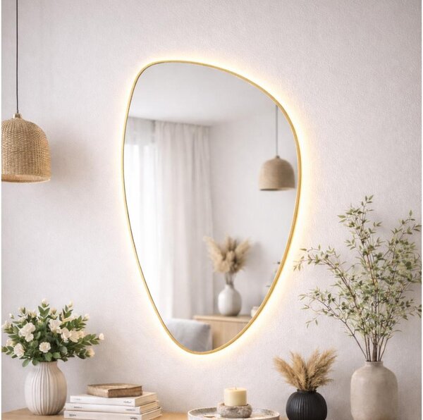 Baltica Design- LED Zrcadlo s pods. STONE FLUID 15W/230V 4500K 92x55 cm IP65 zl