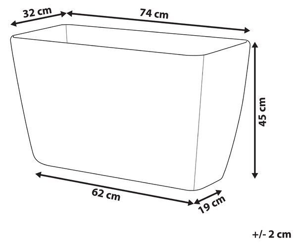 Květináč BARIS 74 cm Světle béžová