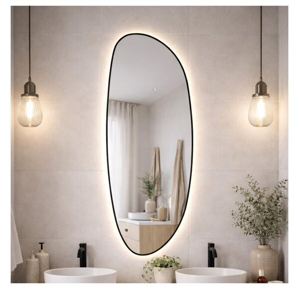Baltica Design-LED Zrcadlo s pods. STONE FLUID 15W/230V 4500K 155x50 cm IP65 č
