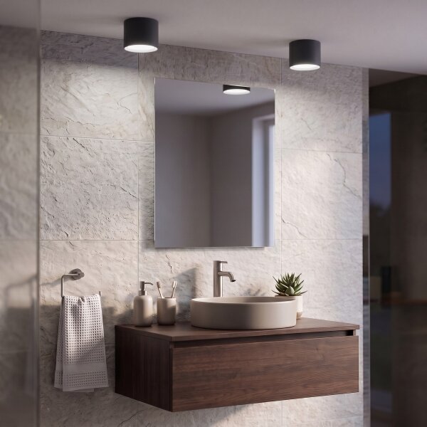 Brilagi - Koupelnové bodové svítidlo SMOOTH 1xGX53/15W/230V černá IP65