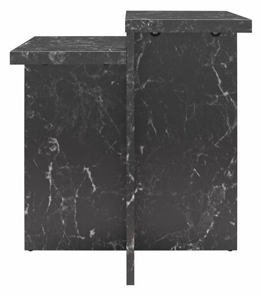 Černý konferenční stolek v dekoru mramoru 56x56 cm Brielle – CosmoLiving by Cosmopolitan