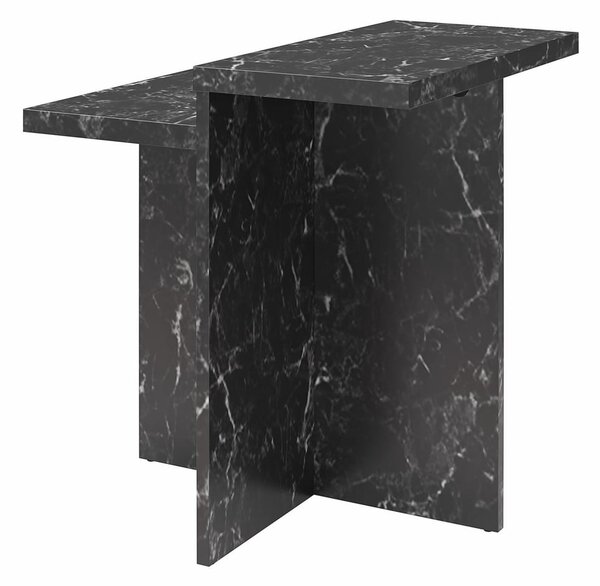 Černý konferenční stolek v dekoru mramoru 56x56 cm Brielle – CosmoLiving by Cosmopolitan