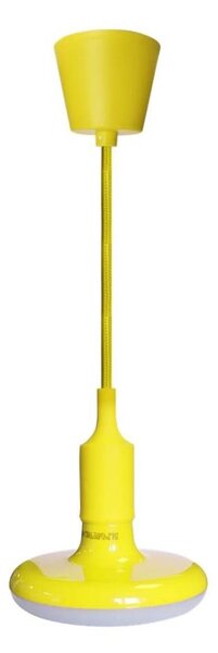 LED Lustr na lanku 1xE27/15W/230V 6000K žlutá