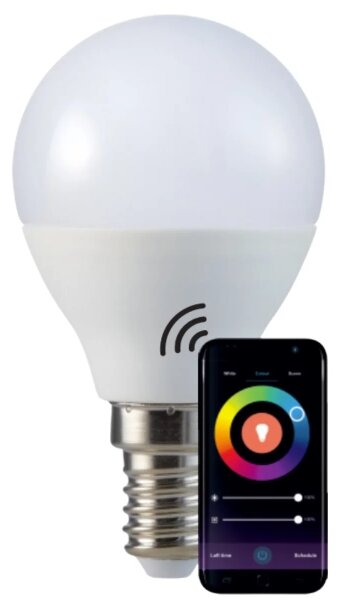 RGBW LED Stmívatelná žárovka G45 E14/5,5W/230V 2700-6500K Wi-Fi Tuya