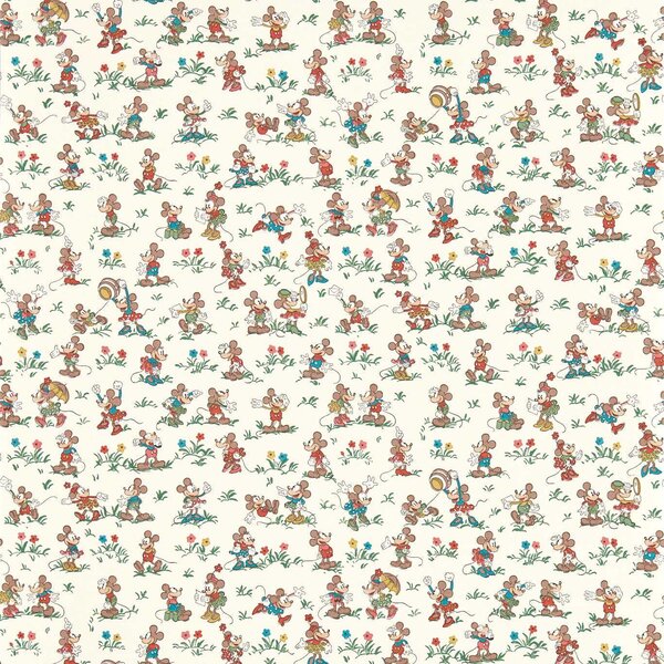 Sanderson Mickey & Minnie Odstín tapety: Bonbon Blue