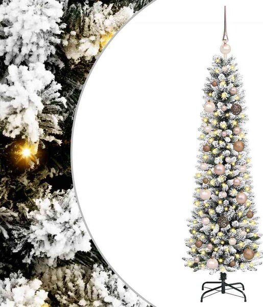 Umělý vánoční stromeček Bílá 150 cm PVC, kov a plast 3396091