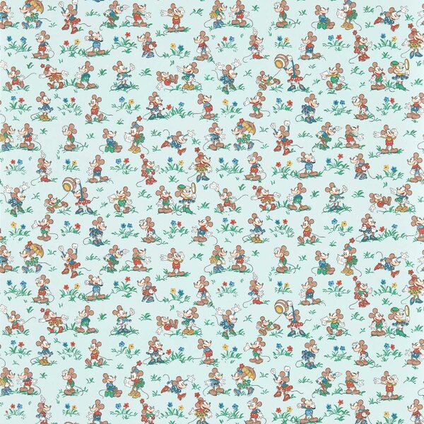 Sanderson Mickey & Minnie Odstín tapety: Bonbon Blue