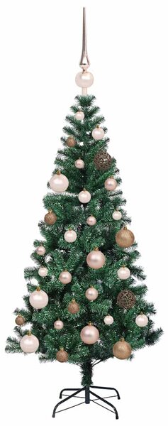 Umělý osvětlený vánoční stromeček Zelená 120 cm PVC a kov 3396734