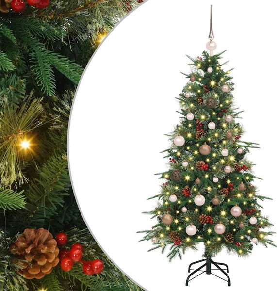 Umělý Skládací Vánoční Strom s stojanem Zelená 150 cm PE a PVC 3397404