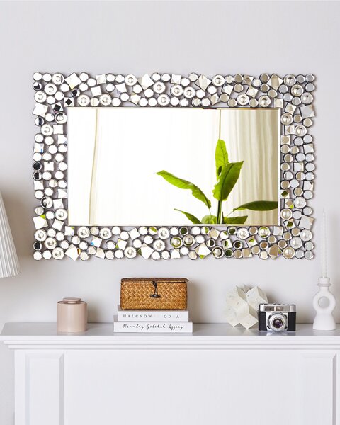 Zrcadlo MERNEL 60 cm x 90 cm Stříbrná