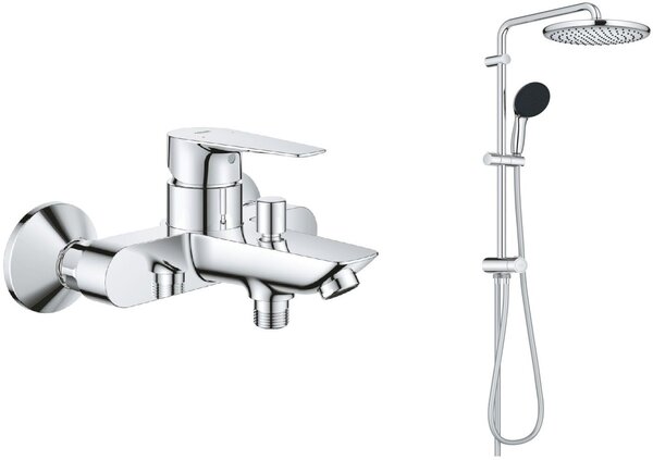 Sada sprchová sada Grohe Vitalio Start System 26680001, vanová baterie Grohe Start Edge 24198001