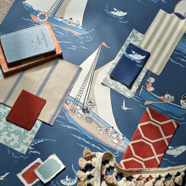 Sanderson Donald Nautical Odstín tapety: Night Fishing