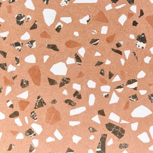 Bistro stolek ADRANO 60 cm 60 cm Terrazzo efekt Kov Černá