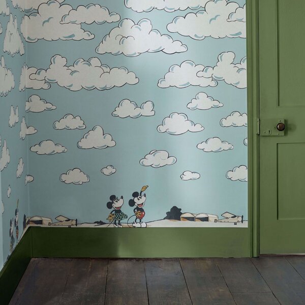 Sanderson Mickey In The Clouds - panel Odstín tapety: Sea Salt