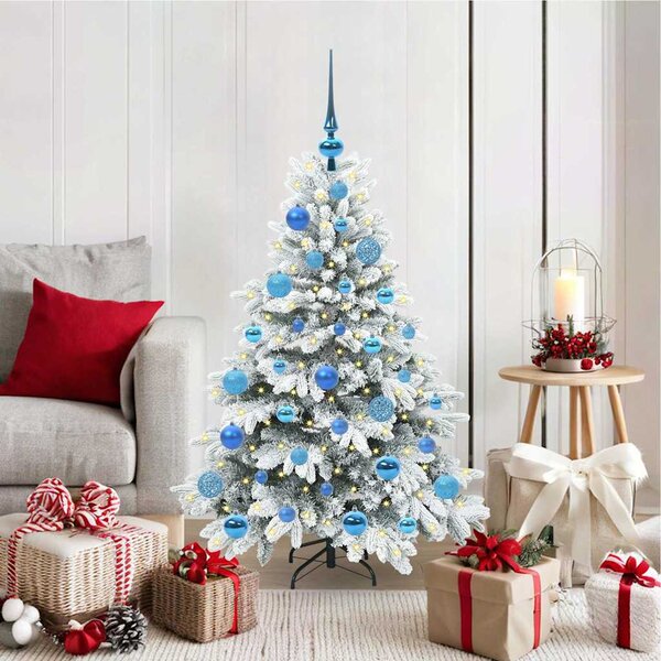 Umělý vánoční stromeček s 150 LED diodami Bílá 120 cm PE a PVC 3397595