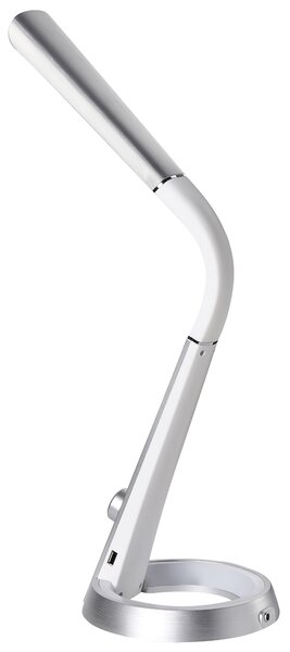 LED stolní lampa CANOPUS s USB portem Stříbrná