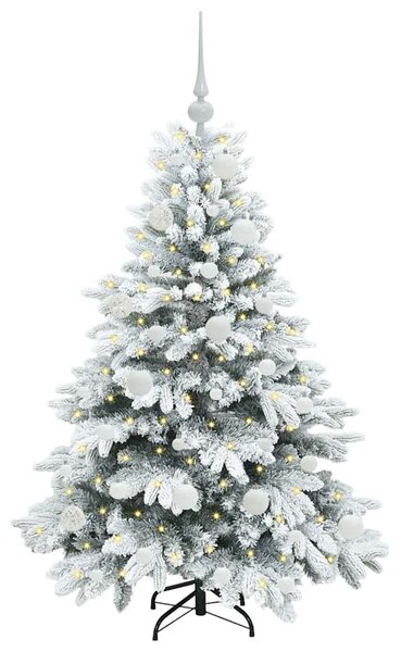 Umělý vánoční stromeček s 150 LED diodami Bílá 120 cm PE a PVC 3397591