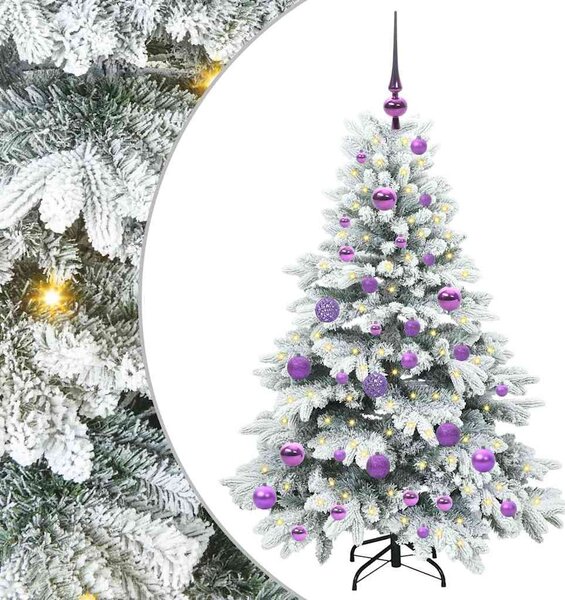 Umělý vánoční stromeček s 150 LED diodami Bílá 120 cm PE a PVC 3397594