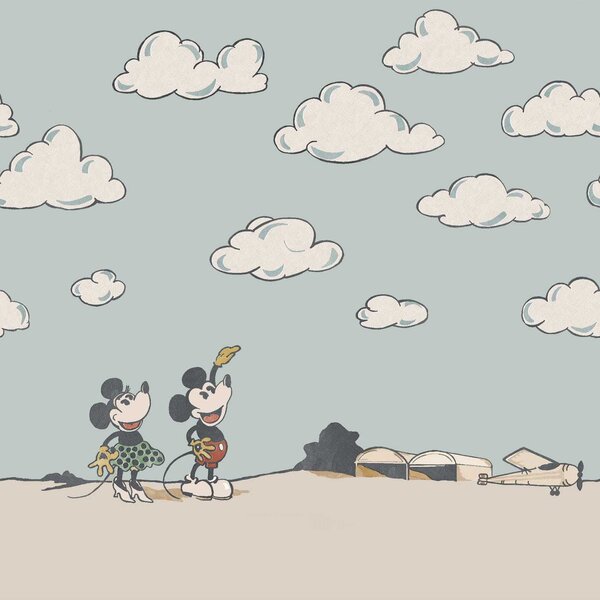 Sanderson Mickey In The Clouds - panel Odstín tapety: Sea Salt