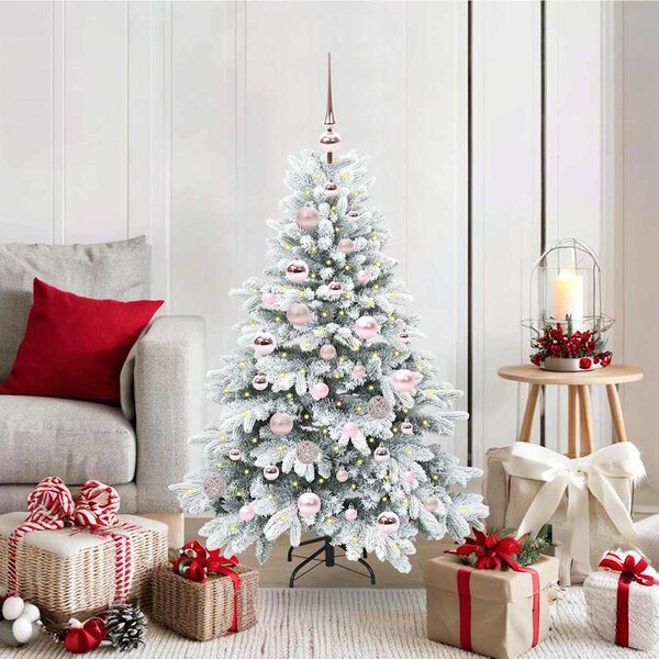 Umělý vánoční stromeček s 150 LED diodami Bílá 120 cm PE a PVC 3397590