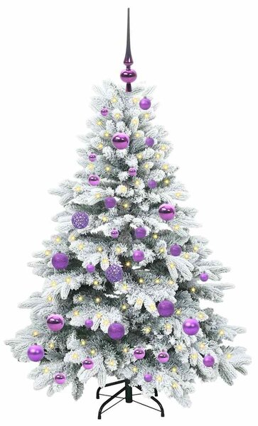 Umělý vánoční stromeček s 150 LED diodami Bílá 120 cm PE a PVC 3397594