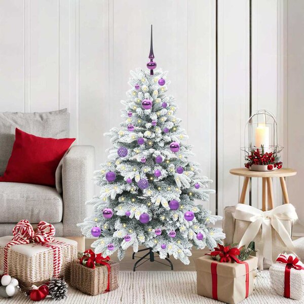 Umělý vánoční stromeček s 150 LED diodami Bílá 120 cm PE a PVC 3397594