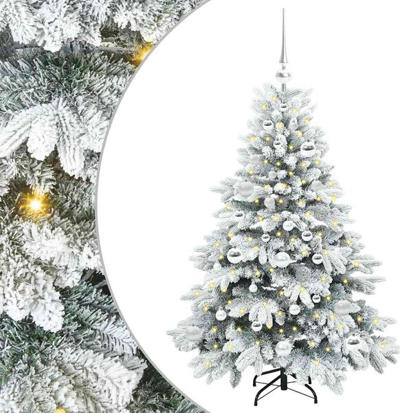 Umělý vánoční stromeček s 150 LED diodami Bílá 120 cm PE a PVC 3397593