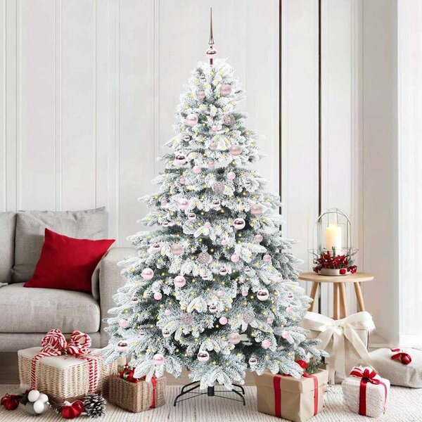 Umělý vánoční stromeček s 300 LED diodami Bílá 180 cm PE a PVC 3397616