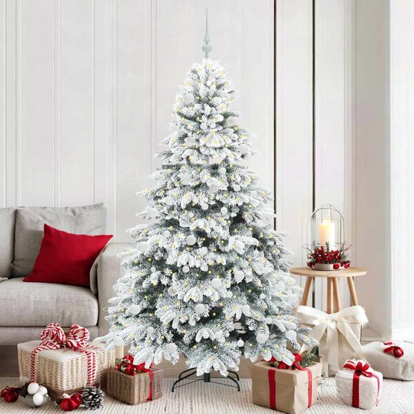Umělý vánoční stromeček s 300 LED diodami Bílá 180 cm PE a PVC 3397617