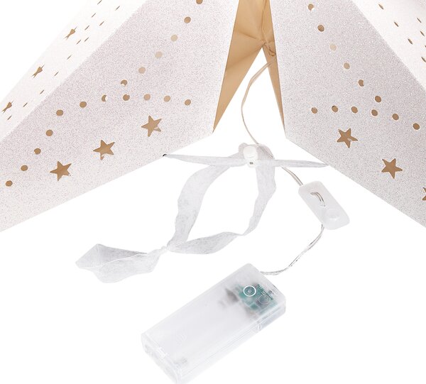 Sada 2 závěsných dekorací LED MOTTI 45 cm Hvězda Bílá