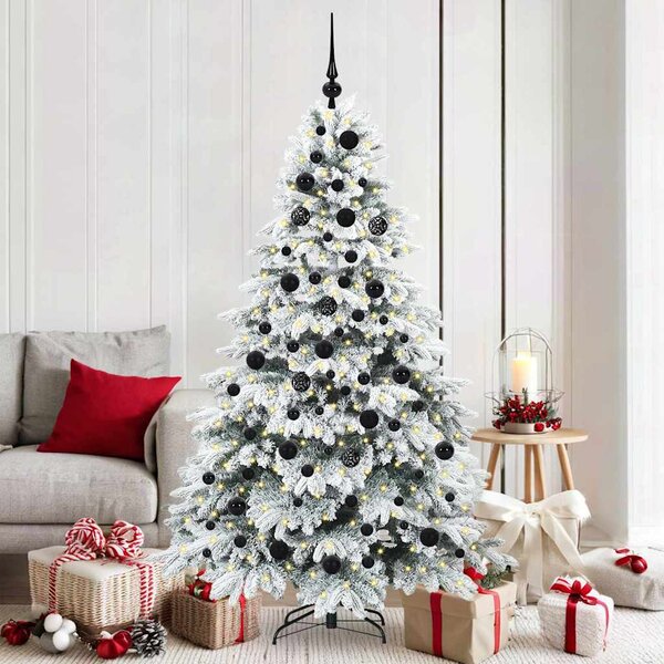 Umělý vánoční stromeček s 300 LED diodami Bílá 180 cm PE a PVC 3397615