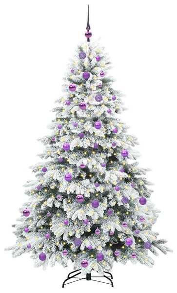 Umělý vánoční stromeček s 300 LED diodami Bílá 180 cm PE a PVC 3397620
